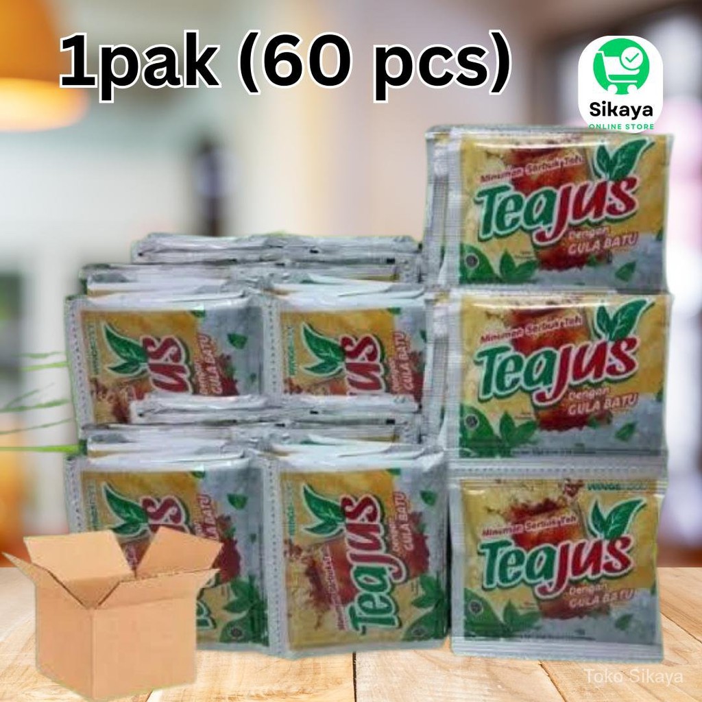

Teajus Gula Batu / Apel / Melati 1 pak Tea Jus Renceng Murah 60pcs / 30pcs