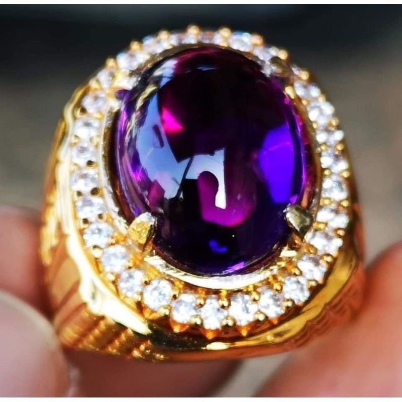 batu permata kecubung bungur / kecubung kalimantan kristal clean high quality