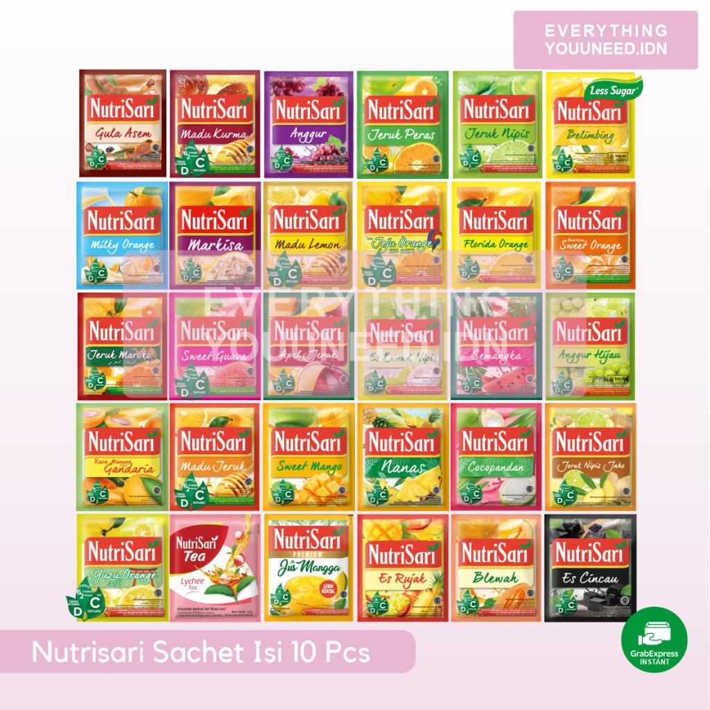 

Nutrisari Bubuk Sachet 1 Renceng Isi 10 Pcs