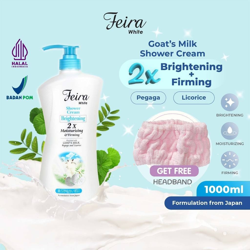 Feira White Goat's Milk Shower Cream 1000Ml