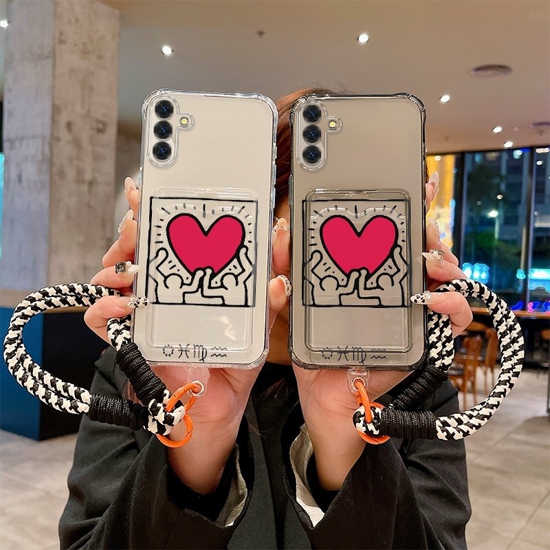 ForsamsungA36 phone case Samsung/03/35/soft rubber M hanging rope 55 couple 05 anti fall 06tpuC soft