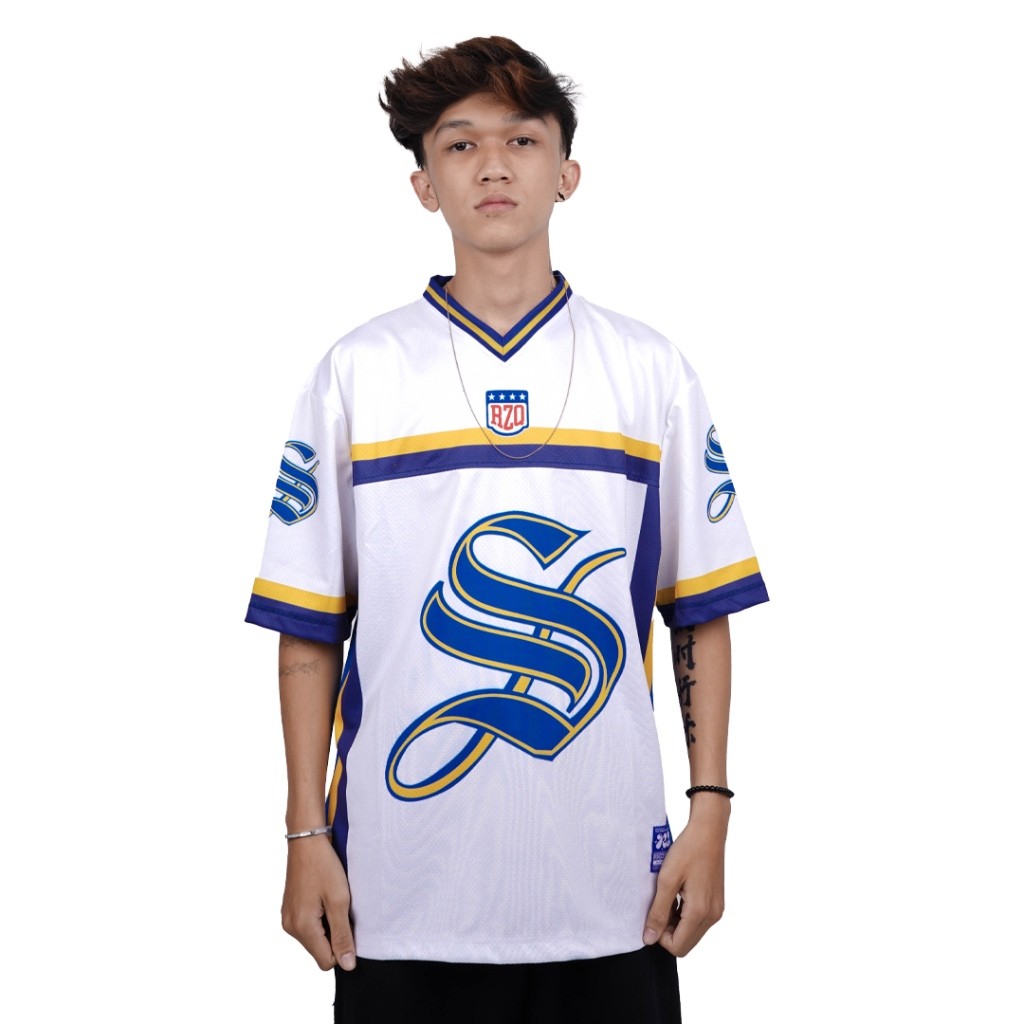 JERSEY Nfl Oversize Rugby / Series Alfabet S / Streetwear / Jersey /  Boxy Fit / Retro / Vintage / M