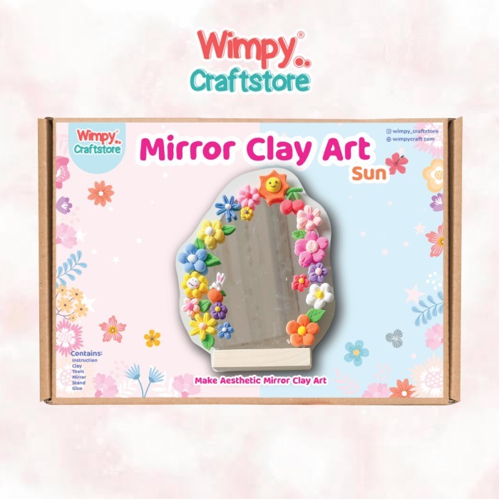 

best -Wimpy Craft KIT DIY Mirror Clay Art Set Kit Kado Kerajinan Tangan - Sun