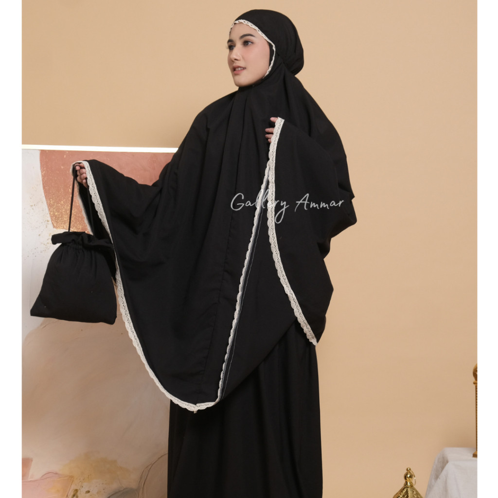 AMMAR - Mukena Dewasa Katun Renda Polosan PROMO