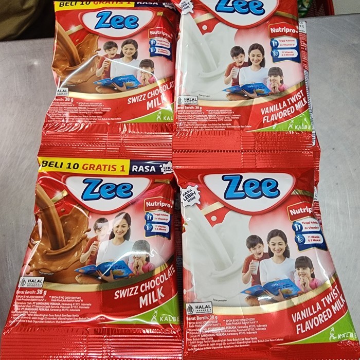 

susu zee 38gr coklat / vanilla renceng