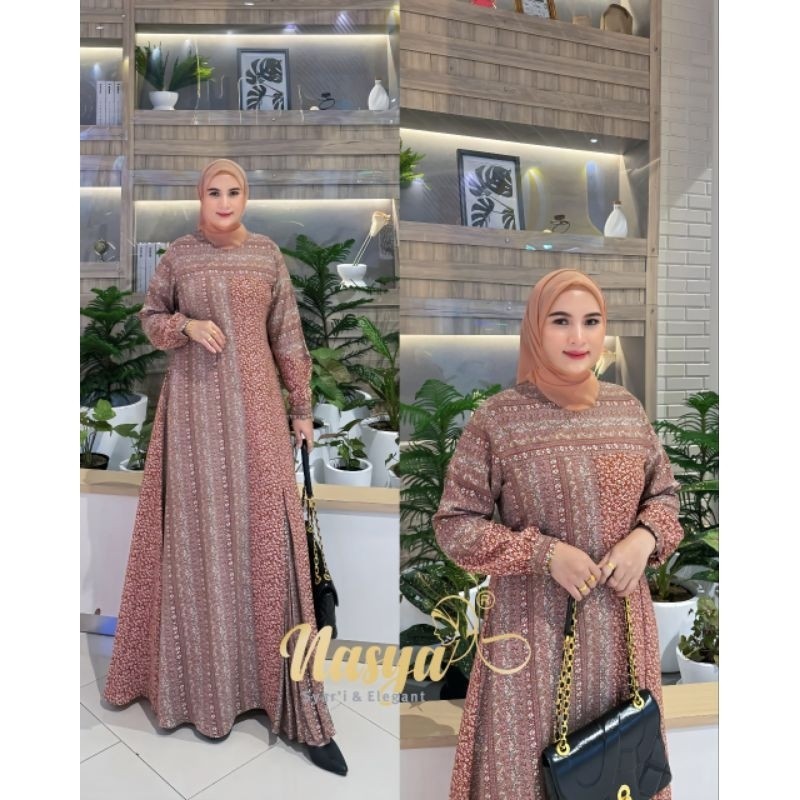 gamis nasya magnolia ready stock