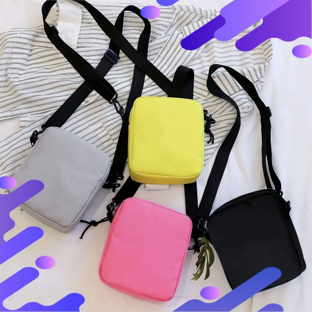 RS Tas Selempang Polos Anak Laki laki dan Perempuan Fashion Kids 10 A4