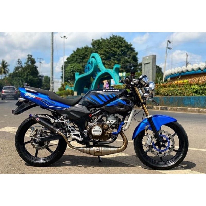 (BAYAR DITEMPAT) striping ninja ss zebra biru 2014 striping lis stiker standar Ori kawasaki ninja ss