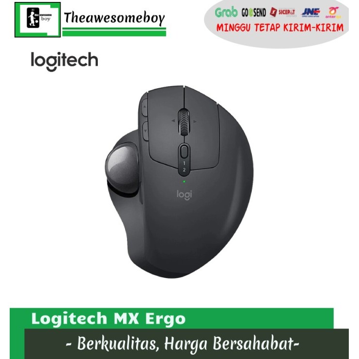TERMURAH Logitech MX Ergo Mouse Wireless Bluetooth Trackball Mouse - MX Ergo