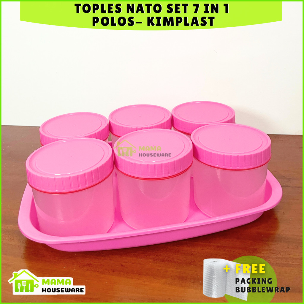 Toples Nato Set 7 In 1 Nampan Polos / Toples Cemilan Lebaran Ramadhan / Tempak Penyimpanan Makanan R