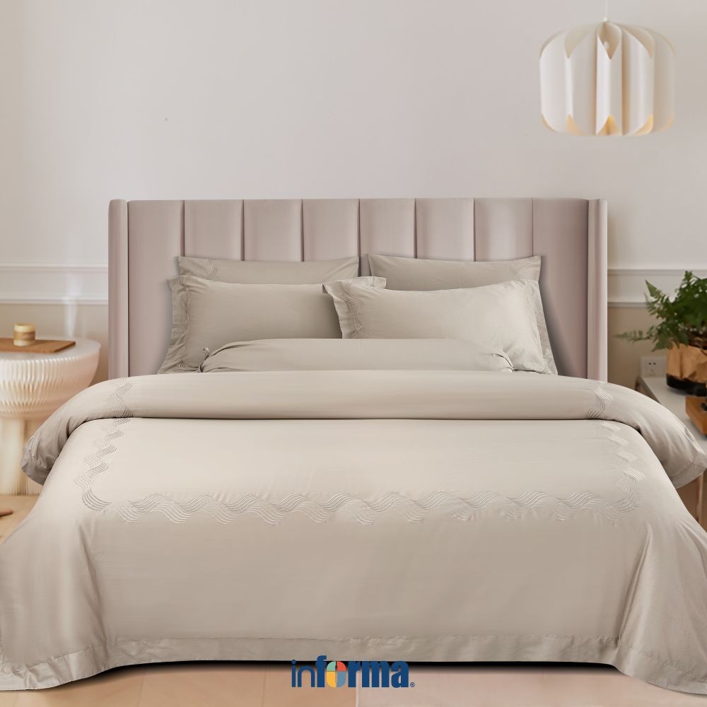 Informa Set 9 Pcs Seprai Satin Embordir Auriga Sprei Seprai Aesthetic Seprei Sheet Set Bed Sheet Aks