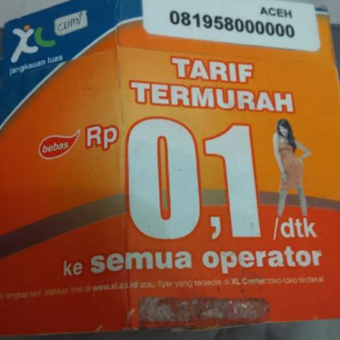 KY562 Kartu XL - 0819 58 000000 - Nomor Cantik - Seri Hexa 0