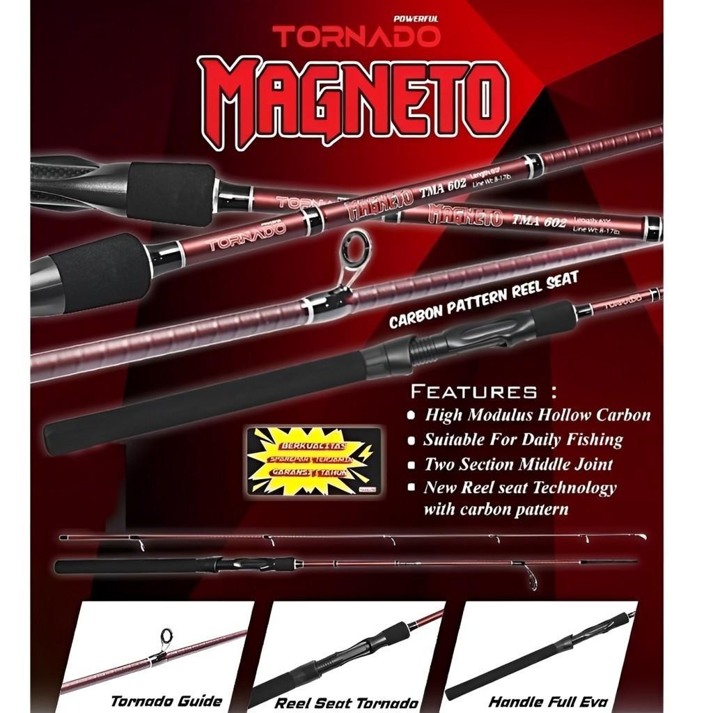 GPJ Tornado Magneto 562 602 8-17LB Joran Spinning Bahan Carbon Hollow Ulir Full Eva Tongkat Pancing 