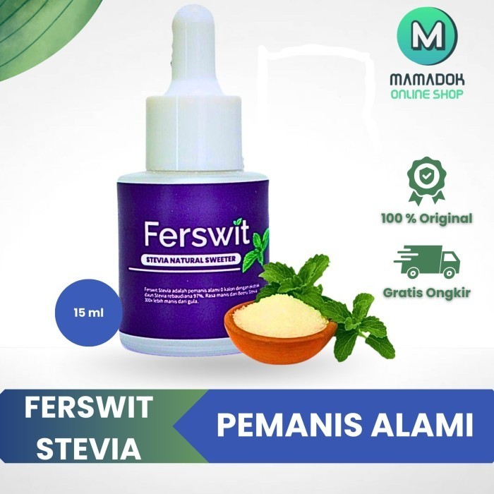 

Ferswit stevia tetes Pemanis Alami Gula Original - 1 botol - 1 botol Ready Stock & Original