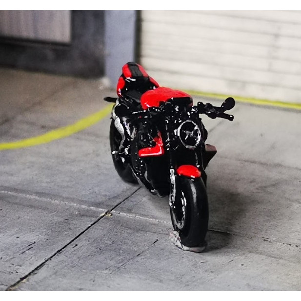 Miniatur Motor MV Agusta Brutale Diorama Diecast Unpainted