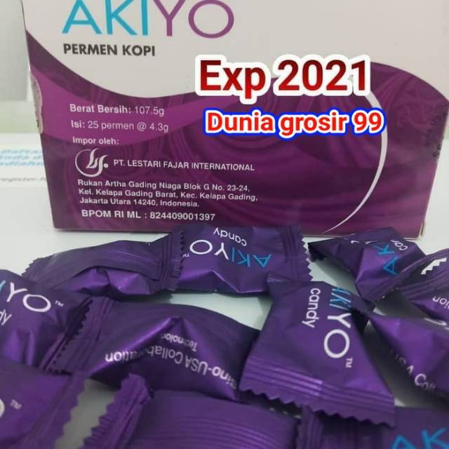 

Akiyo permen kopi Asli import isi 25