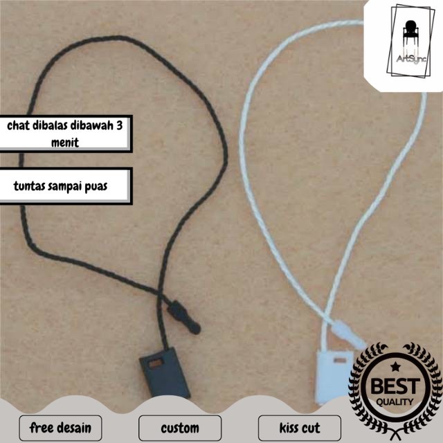 

Syncart Tali Hangtag Merk Hitam dan Putih Premium Loop Pin Hang Tag Label Baju Murah Bandung