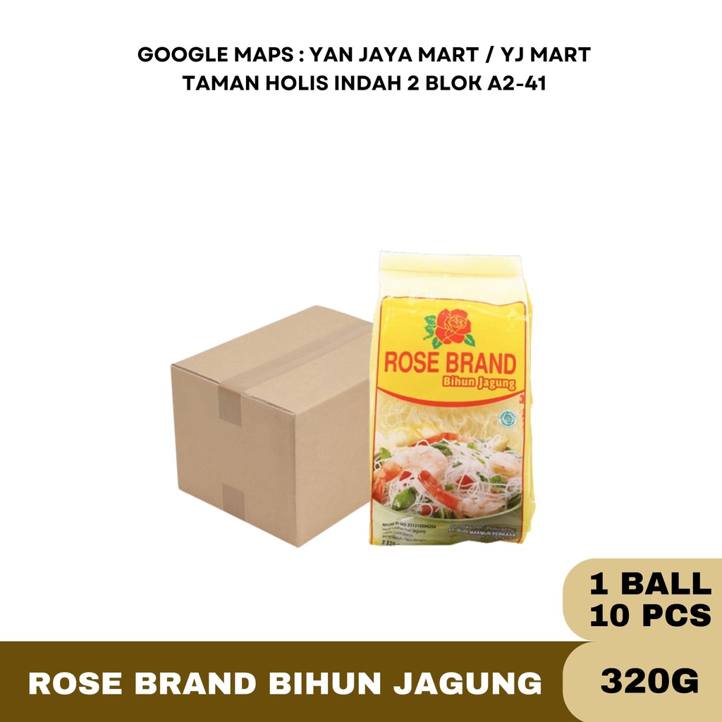 

Rose Brand Bihun Jagung / Mie Bihun Jagung Kemasan 320g 1 BALL/10 PCS