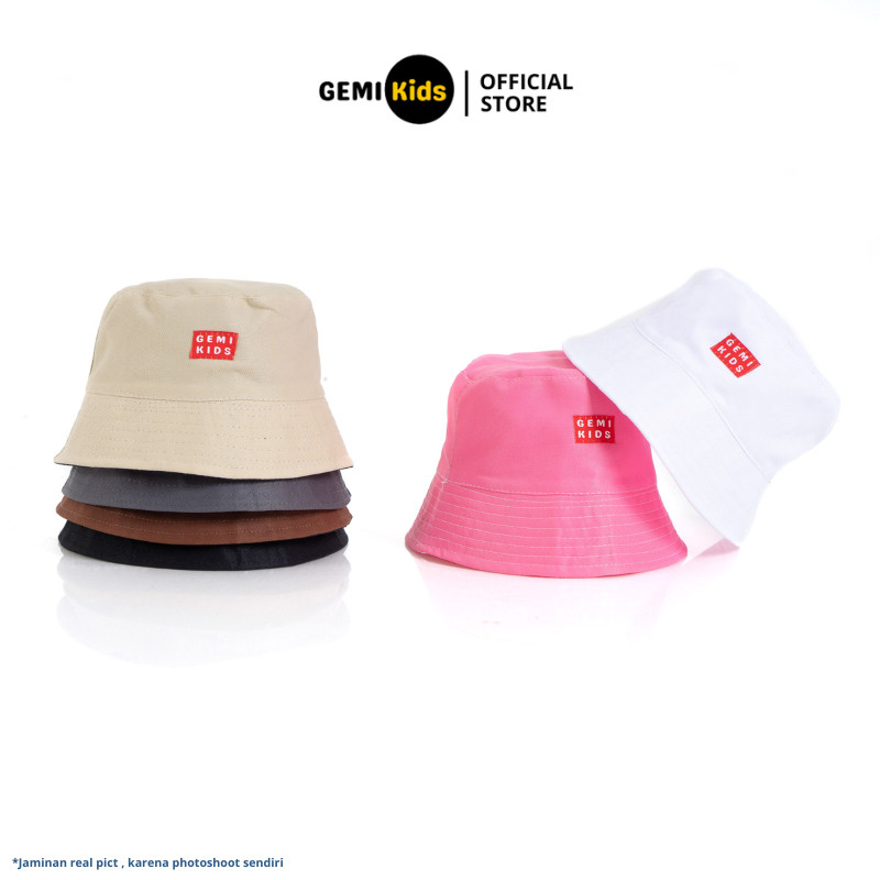 Topi Bucket Anak Laki Laki Perempuan Rimba Hat Polos Unisex Bayi