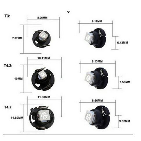 Lampu LED Dashboard Panel AC Speedometer T3 T42 T47