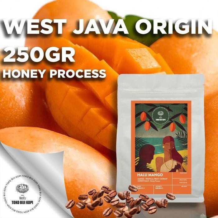 

KOPI / ROASTED BEAN ARABIKA HALU MANGO - 250 GRAM - BIJI-(TANPA-GILING)