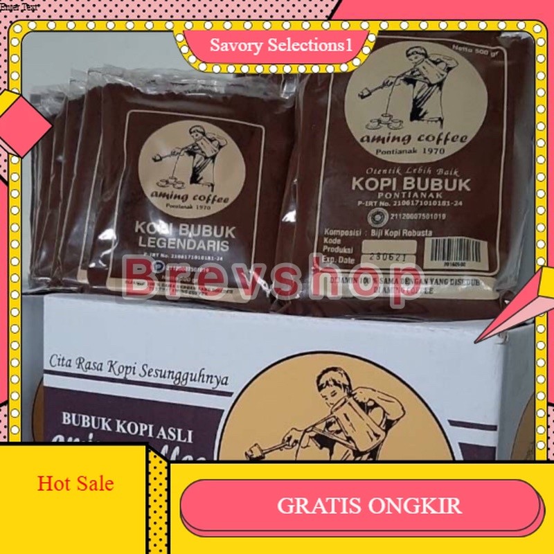 

【SAVORY】 SALE!! Kopi AMING AMING COFFEE 200 gram asli khuntien KOPI ROBUSTA PONTIANAK