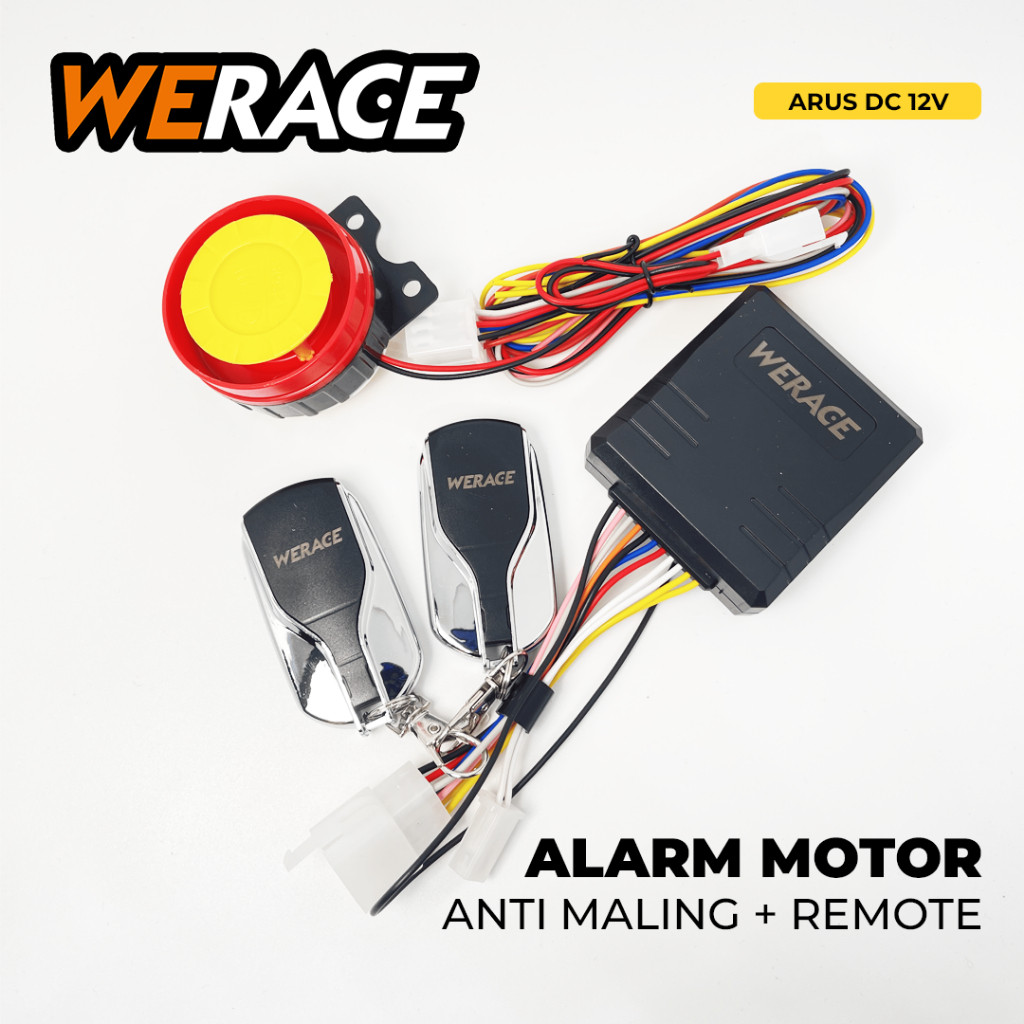 WERACE Alarm Motor Anti Maling 12V + Remote / Remot