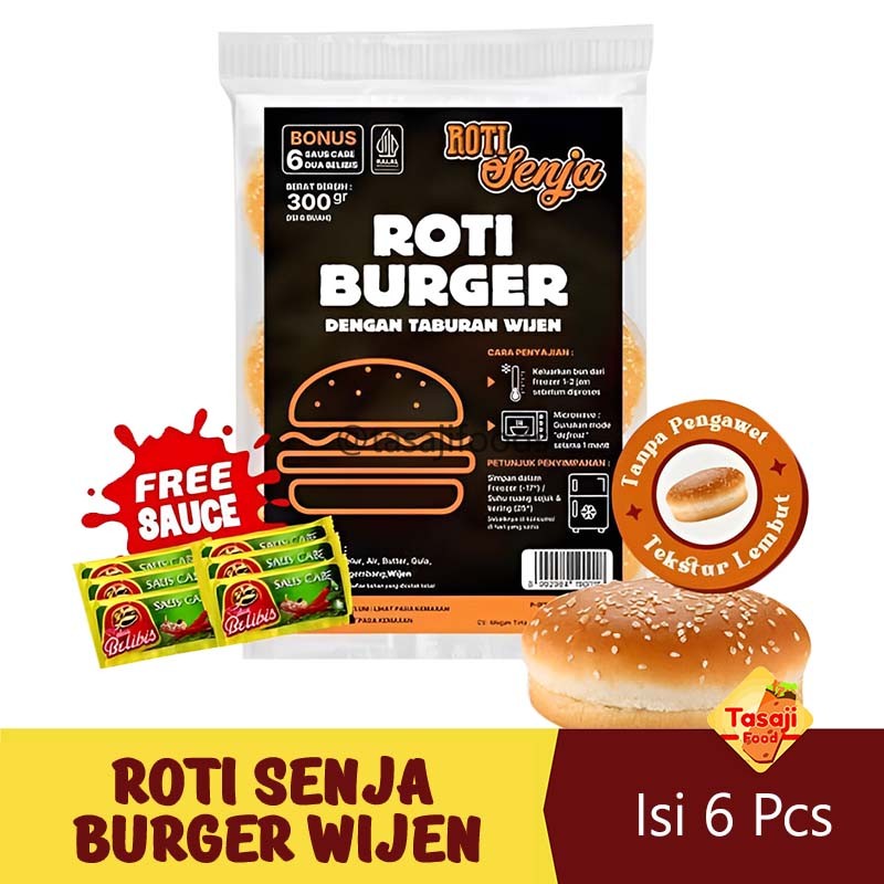 

Roti Senja Burger taburan Wijen Isi 6 Pcs