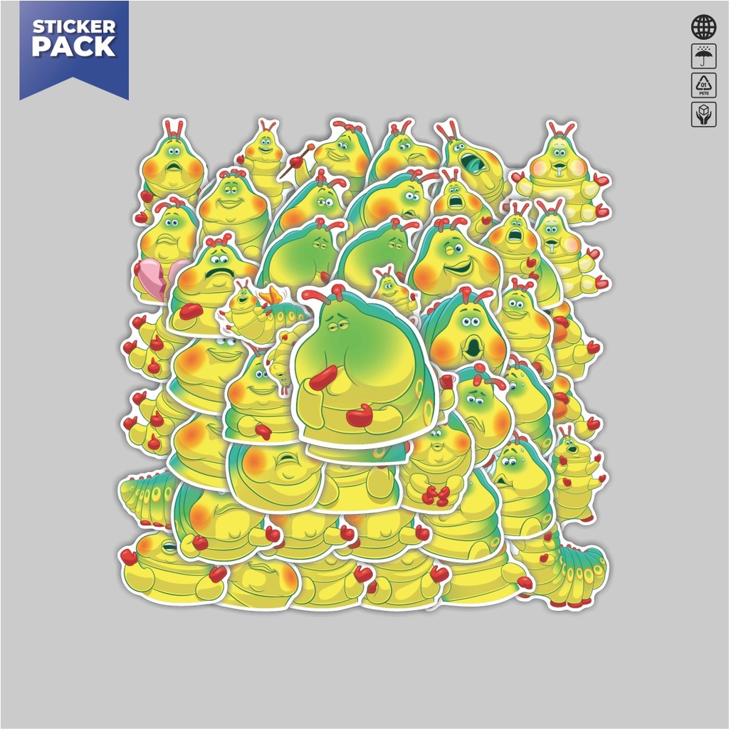 

[100PCS]Stiker Pack Stiker Kartun Larva Henry Aesthetic Vinyl Anti Air Dekorasi Sticker Laptop Buku Journal Koper Helm Casing HP Gitar Helm Skateboard
