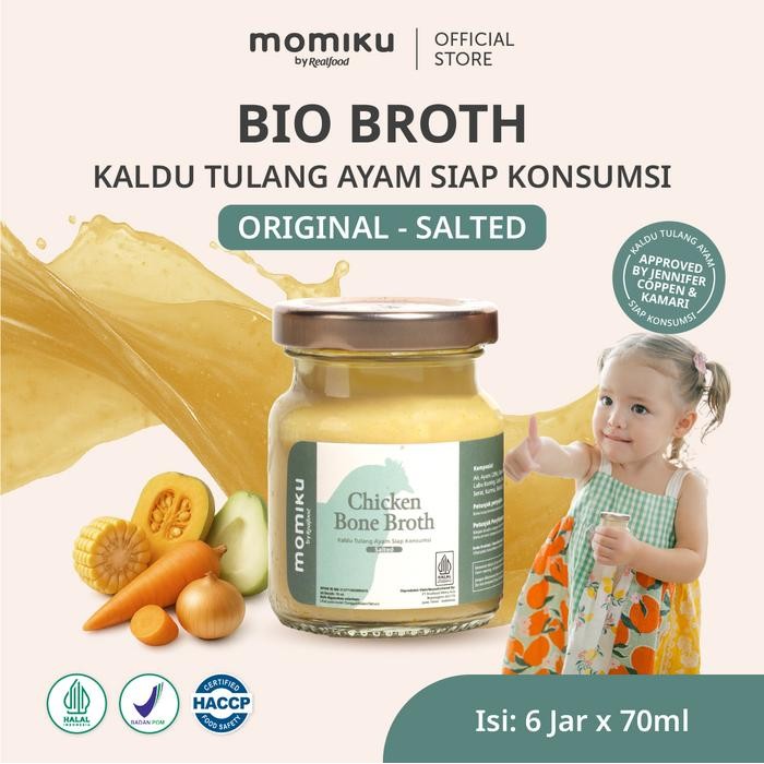 

Realfood Momiku Chicken Bone Broth Salted - kaldu ayam - Tinggi kolagen untuk kesehatan kulit - siap di konsumsi - Lavie baby house