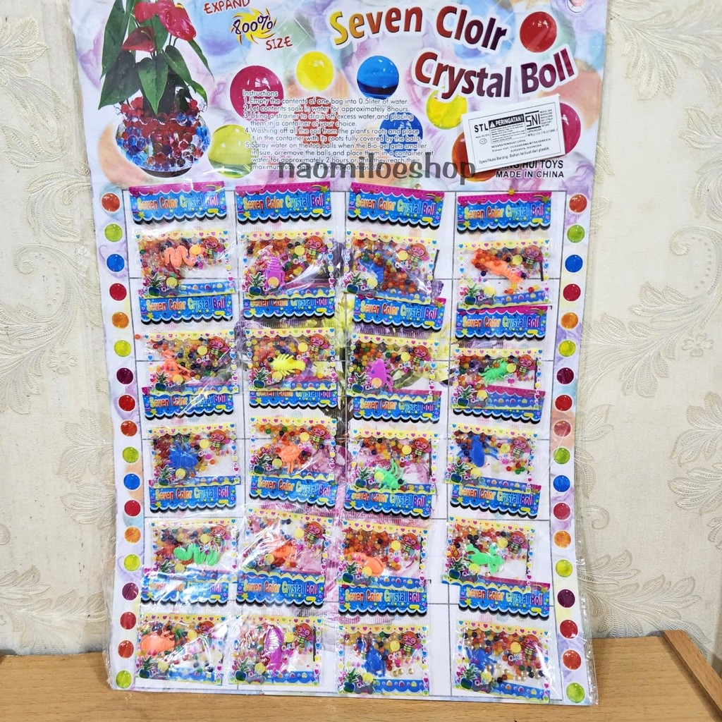 GROSIR Mutiara rendaman isi 20 pc  mainan water beads hydrogel crystal ball waterbeads