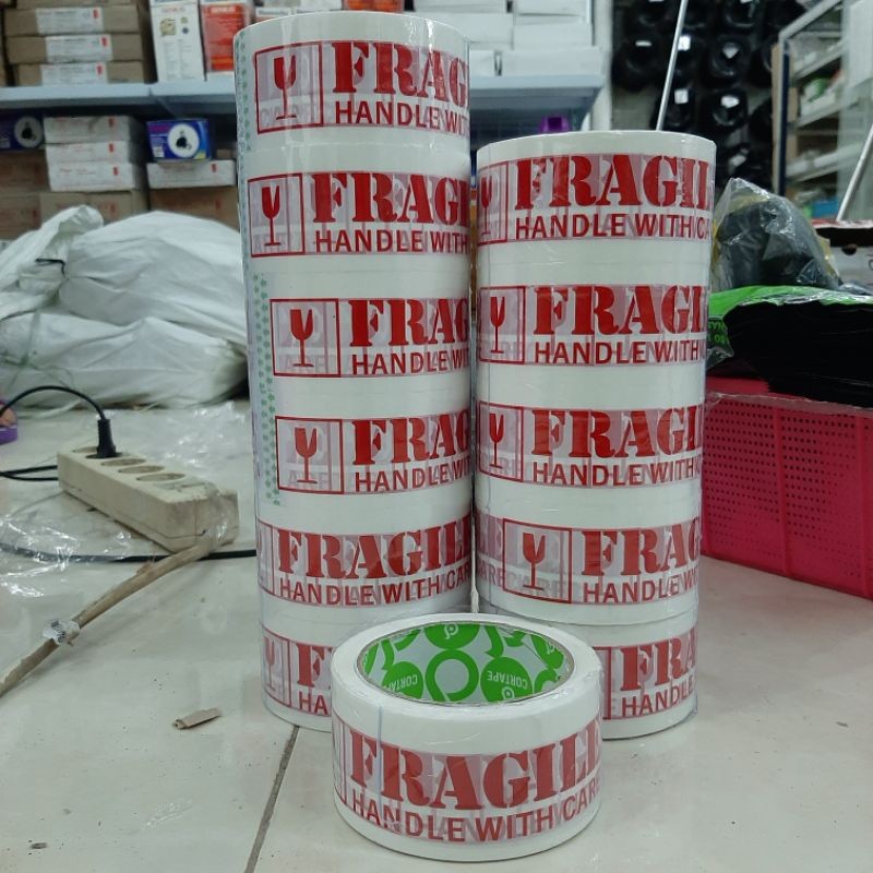 

Lakban Selotip Tape Fragile Anti Pecah