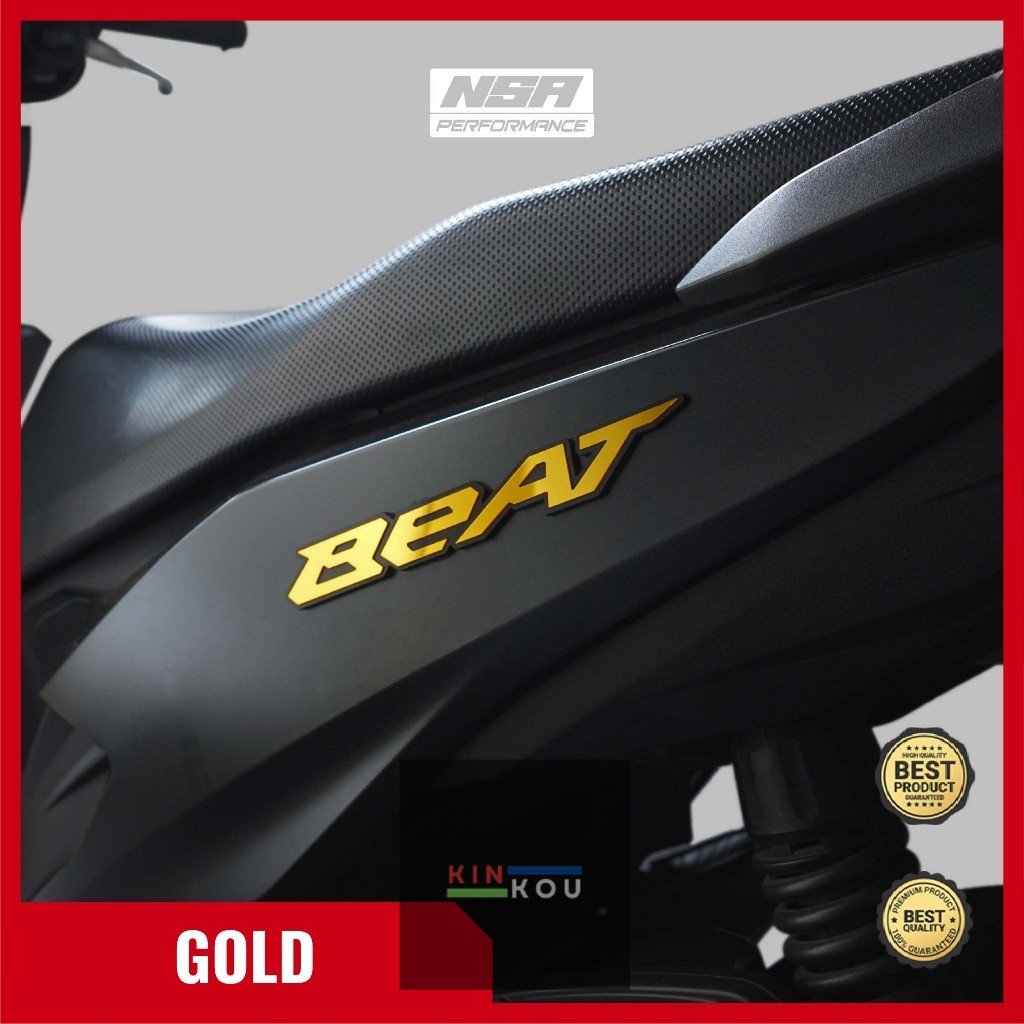 2PCS EMBLEM BEAT TIMBUL LOGO BEAT JAPAN BUKAN STIKER ATAU STICKER TIMBUL STIKER MOTOR EMBLEM LOGO BE