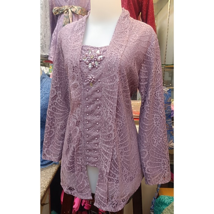 

✨LARIS✨ -KEBAYA KUTU BARU BRUKAT SIMPEL DAN MODERN - Cream