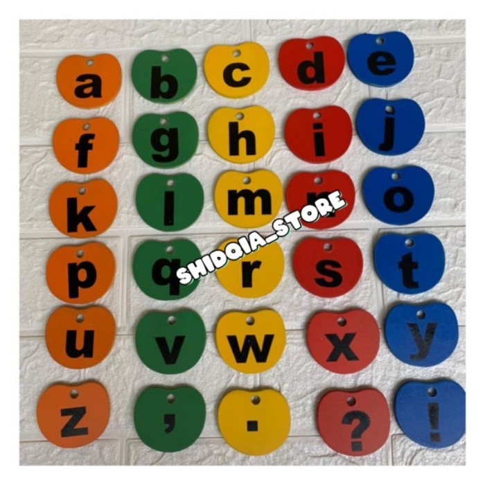 Ones Mainan Kayu Edukasi Pohon Huruf abjad, angka dan hijaiyah APE anak TK - isian huruf abj