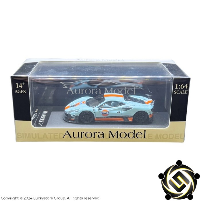 Aurora Model 1:64 Mansory Ferrari F8XX Tributo Gulf with Carbon Parts Limited