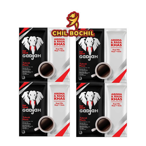 

KOPI GADJAH RENCENG ( 10 SACHET X 24GRAM ) - KOPI TUBRUK MANIS GAJAH - CHIL BOCHIL