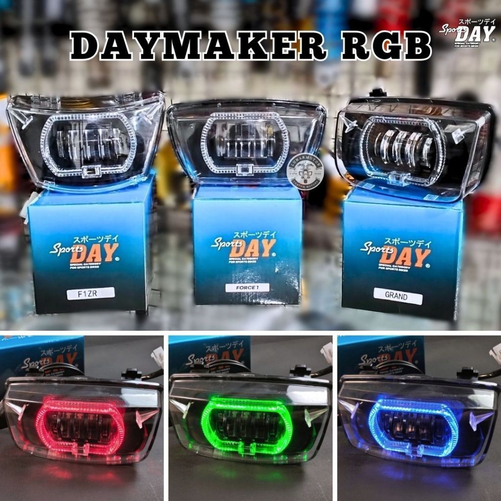 DAYMAKER FIZR FORCE1 GRAND ASTREA HEADLAMP BILED RGB GRAND FIZ R FORCE 1 LED DAY