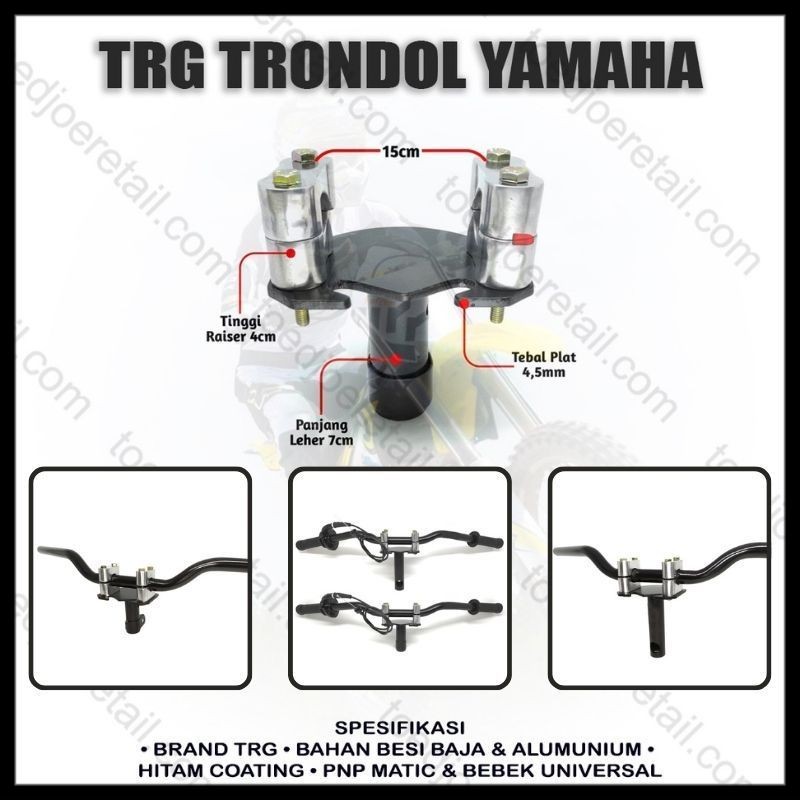 TRG Dudukan stang stir motor matic bebek yamaha mio xeon xride filano jupiter fizr stang trondol