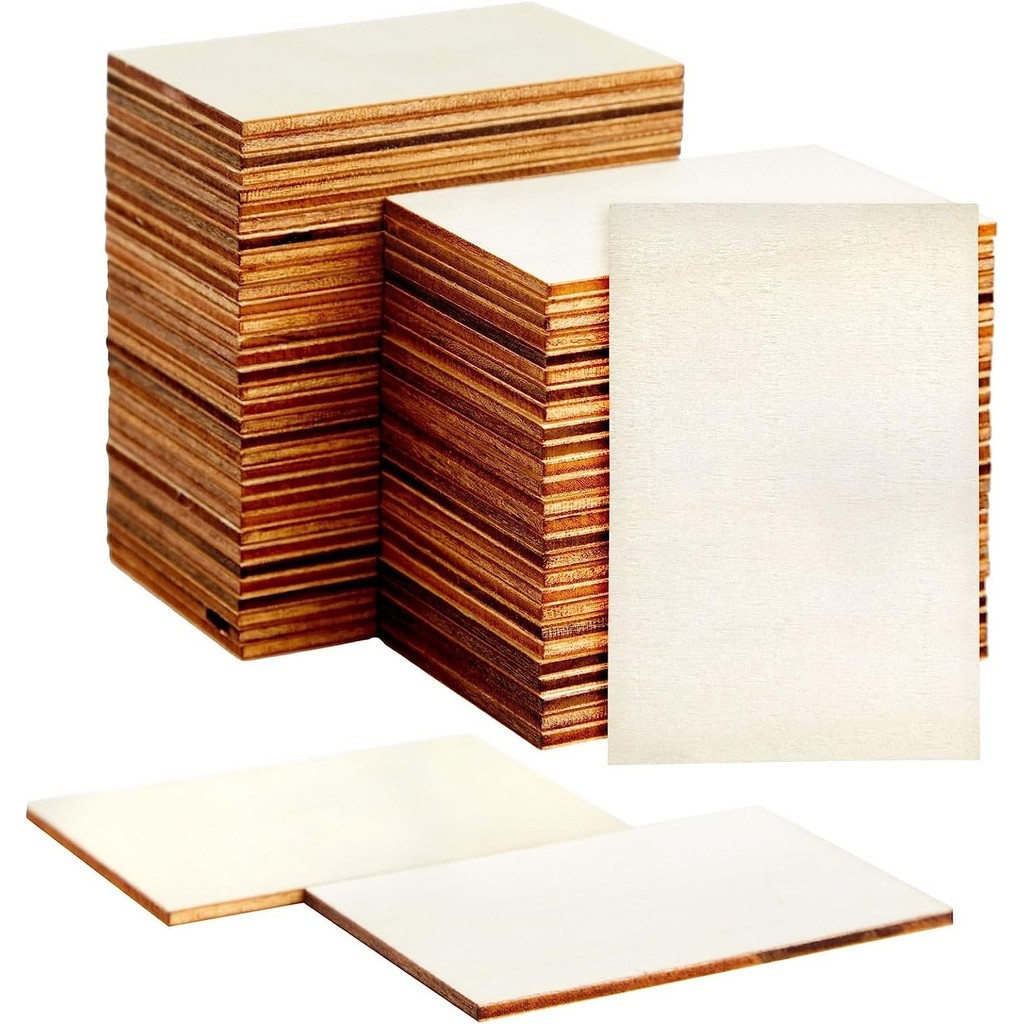 

15pcs Blank Wood Squares Pieces Unfinished Round Corner Square Wooden Cutouts for DIY Arts Craft Project Laser Engraving Carving
