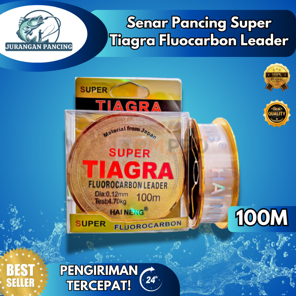 Senar Pancing Super Tiagra 100m Fluorocarbon Leader / senar pancing super / senar pancing tiagra