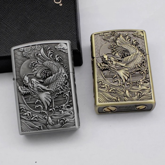 Korek api unik keren - Korek api zppo zorro motif dragon / naga LS