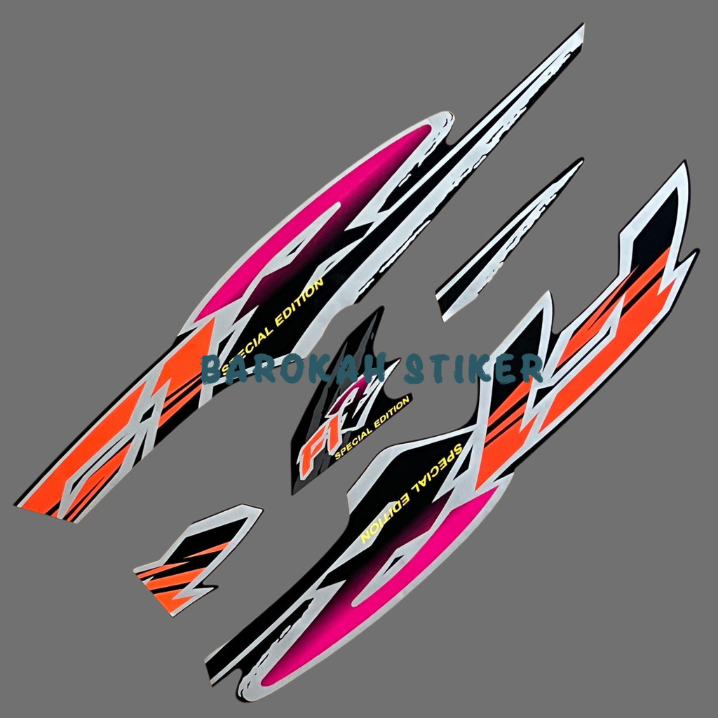 Striping stiker yamaha f1zr fiz r f1 zr 1996 hitam pink oren stiker list body