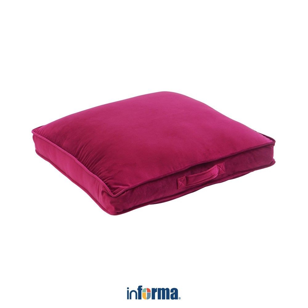 Informa 65X65 cm Bantal Lantai Square - Merah Maroon Floor Cushion Pillow Bantal Lesehan Alas Duduk 