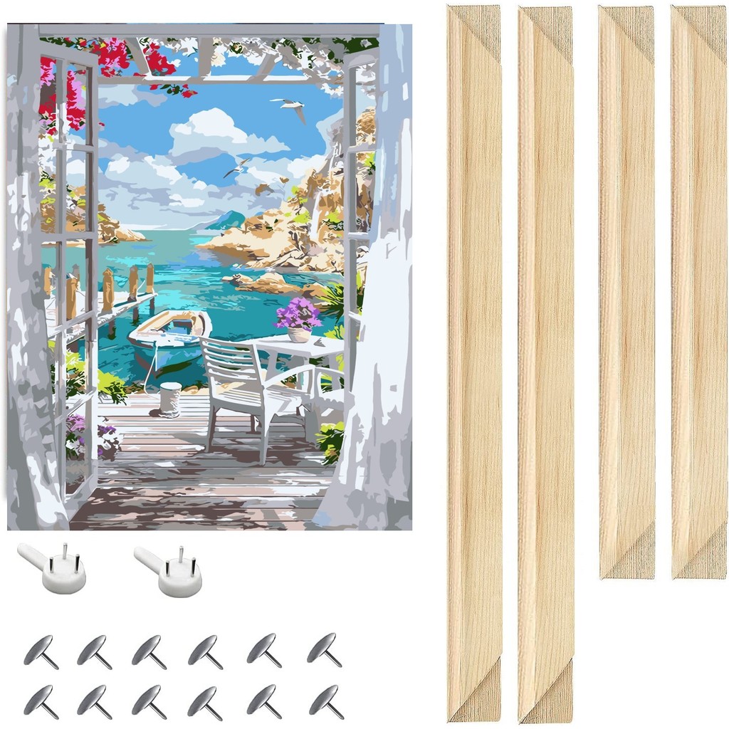 

16x20 Inch DIY Paint by Numbers on Canvas Painting Kits for Kids,Flameless Oil Painting Gift for Adult Beginner Stress Relief