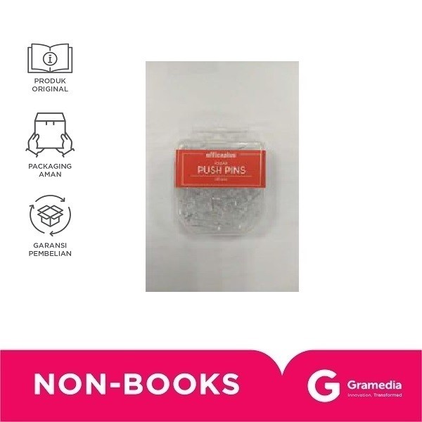 

Office-P Push Pin Clear 60Pcs Op-Pp60Clr