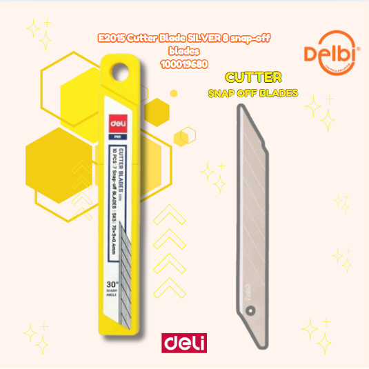

Deli Isi Cutter / Pisau Cutter desain keras, kuat dan tahan lama Cutter Blade SILVER 8 snap-off blades -