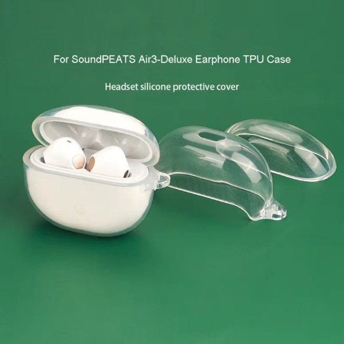 Casing Case SoundPEATS Air 3 / Air 3 Pro / Air 3 Deluxe HS Case Cover Pouch Clear Bening