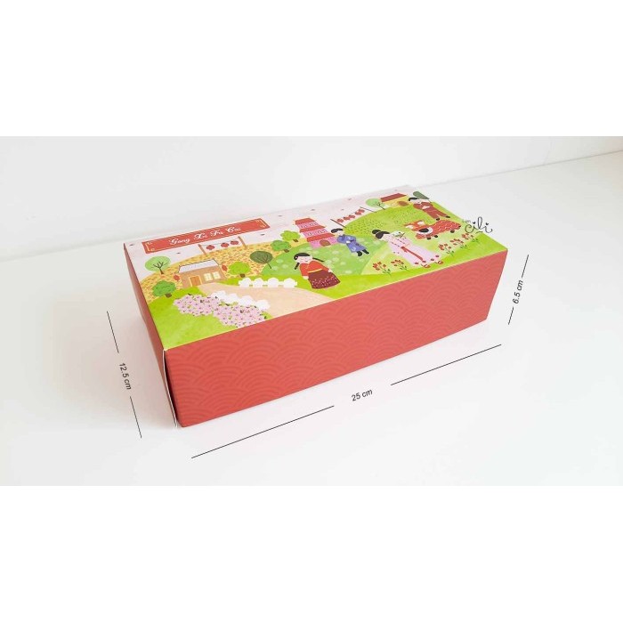 

(BOX PEACEFUL VILLAGE ) box bogul / 2 toples 250gr cny imlek sincia