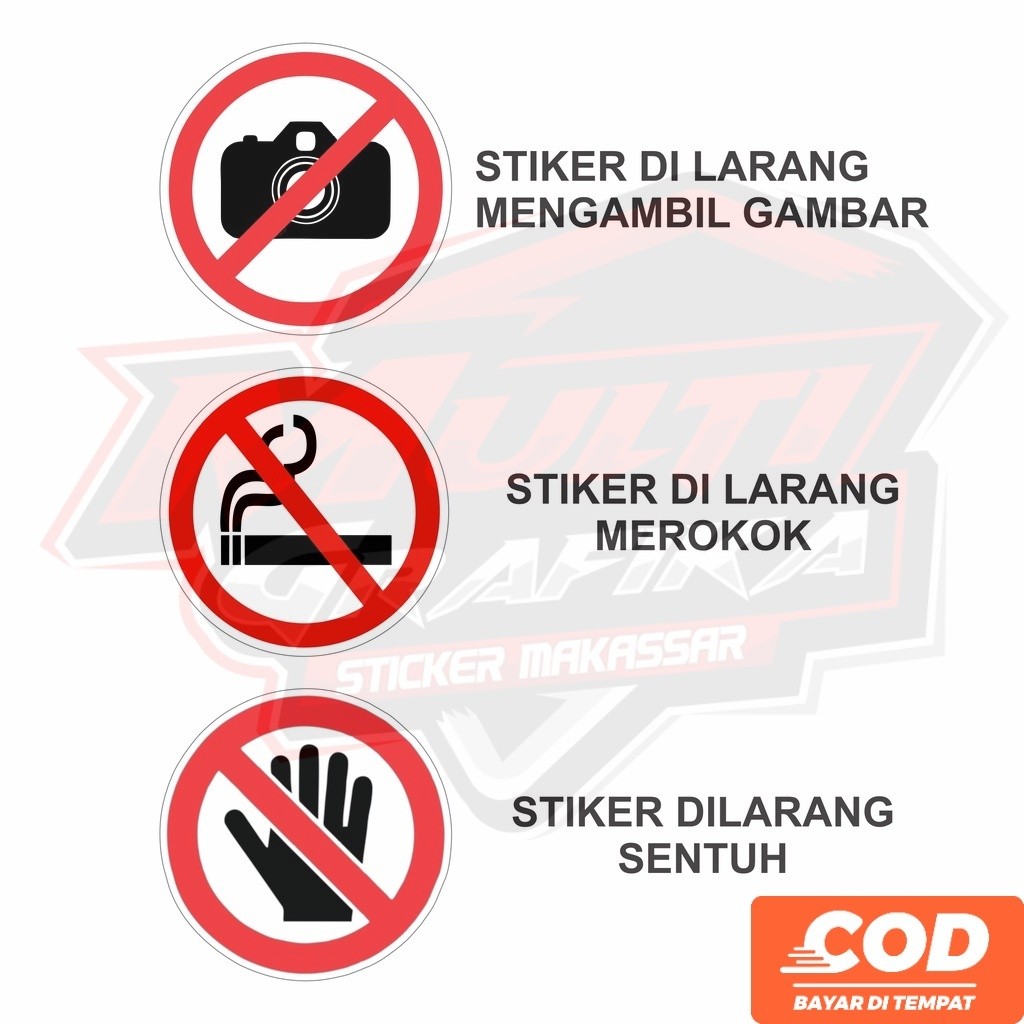 

Stiker Dilarang Merokok NO SMOKING mengambil Gambar Jangan Sentuh